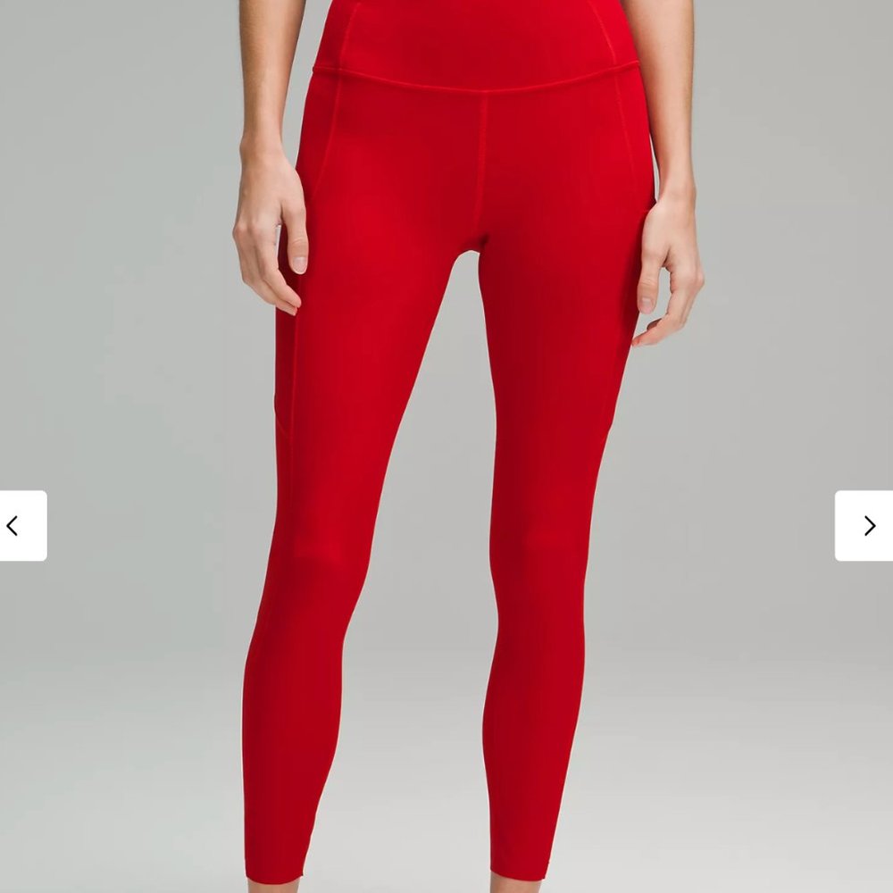 Burnt Orange Lululemon Fast and Free 25"
